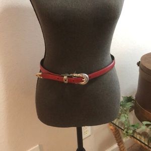 Women’s Brighton Black & Red Belt- Medium